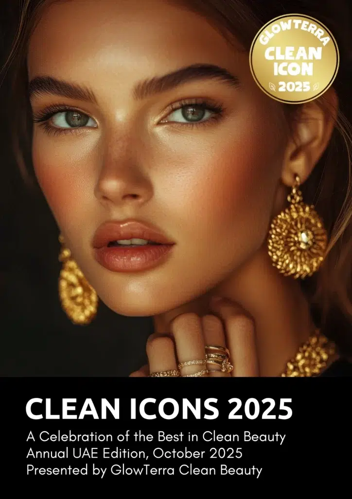 2025 Clean Icons digital guide showcasing the best clean beauty brands by GlowTerra