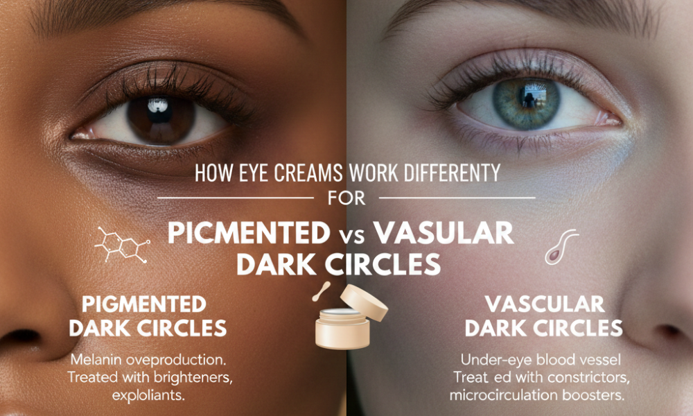 How Eye Creams Work Differently for Pigmented vs Vascular Dark Circles